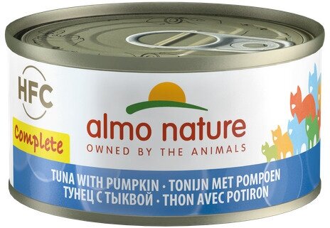 Almo Nature Полнорационные консервы для кошек с тунцом и тыквой (Complete - Tuna with Pumpkin) 0,07 кг x 1 шт.