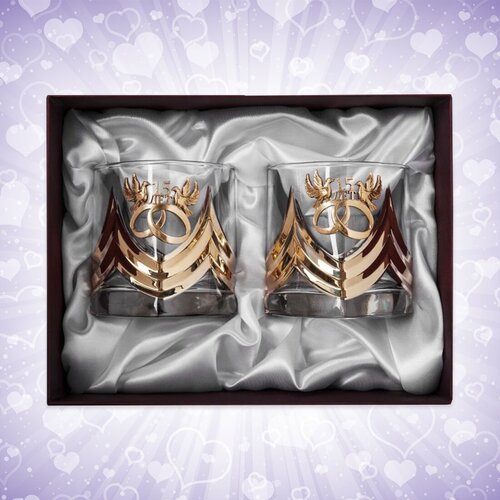 Подарочные бокалы для виски 15 лет вместе