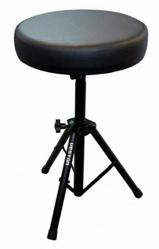 VESTON KB001 круглый стульчик, высота 52 см, черный