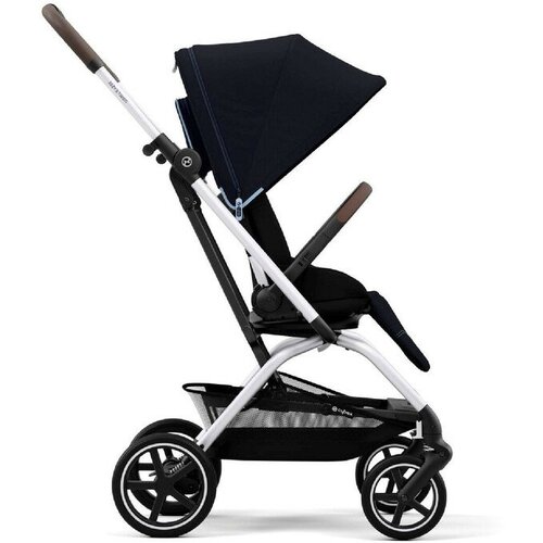 фото Cybex easy s twist+ 2 коляска прогулочная, рама silver, ocean blue с бампером cbx by cybex