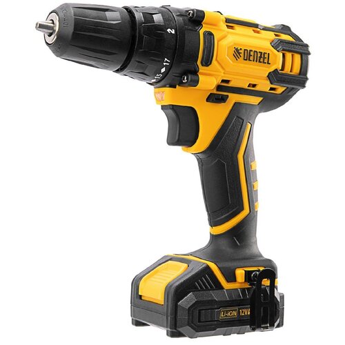 Дрель-шуруповерт аккумуляторная DENZEL CDL-12-02BM Li-Ion 12 В 2 акк 361300₽