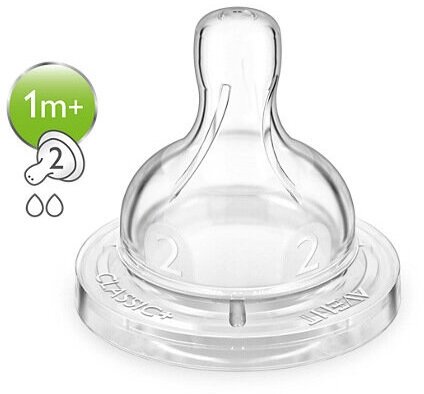 Philips Avent Соска силиконовая медленный поток 1+ SCF632/27 2 шт