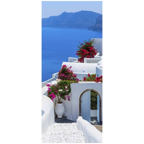 Самоклеящиеся фотообои Остров Санторини, Греция, размер: 90x210 см printio тетрадь на скрепке греция остров санторини