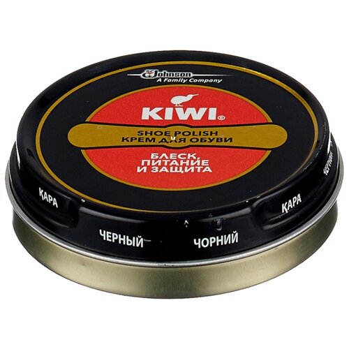 фото Kiwi shoe polish крем в банке черный