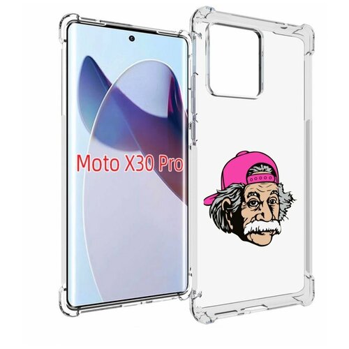 Чехол MyPads энштейн в кепке для Motorola Moto X30 Pro задняя-панель-накладка-бампер