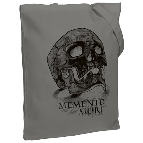 фото Холщовая сумка memento mori, серая coolcolor