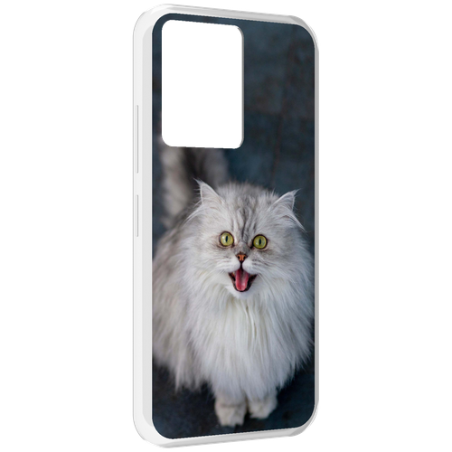 Чехол MyPads порода кошки британская длинная для Infinix Note 12 5G X671 / Note 12 Pro 5G задняя-панель-накладка-бампер
