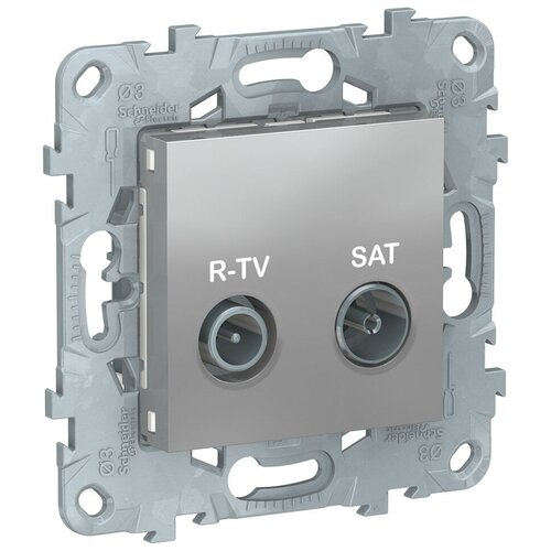 Unica New алюминий розетка R-TV/SAT, оконечная NU545530 (7 шт.) schneider electric unica бежевый розетка r tv sat единственная mgu5 454 25zd