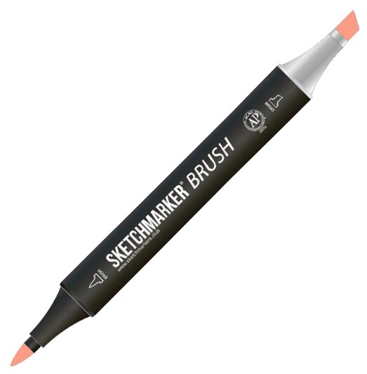 Маркер Sketchmarker Brush двухсторонний на спирт.основе цв.R113 Красное яблоко в карамели