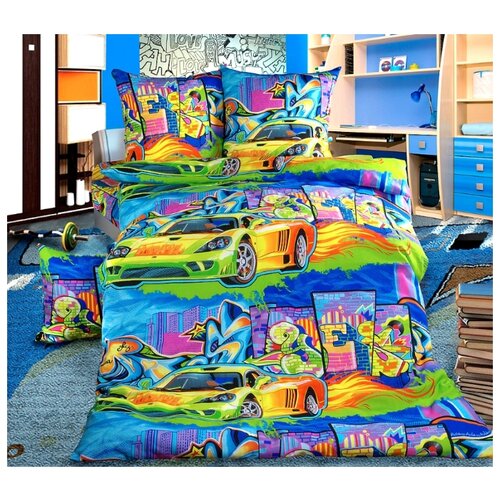 фото Постельное белье «граффити», бязь (1.5) текс-дизайн