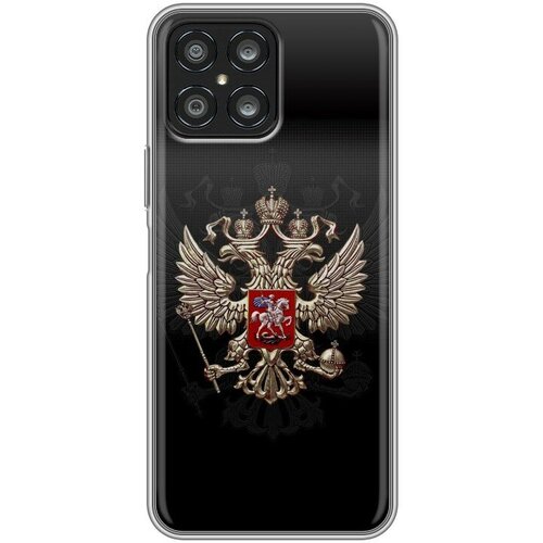 Дизайнерский силиконовый чехол для Хонор Х8 / Huawei Honor X8 Герб России силиконовый чехол влюбленная пара небо на honor x8 хонор х8