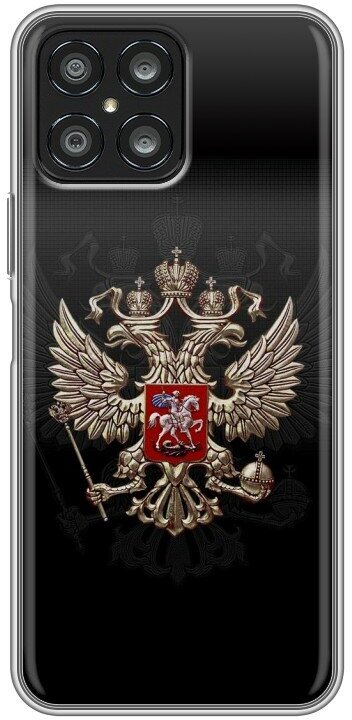 Дизайнерский силиконовый чехол для Хуавей Хонор Х8 / Huawei Honor X8 Герб России
