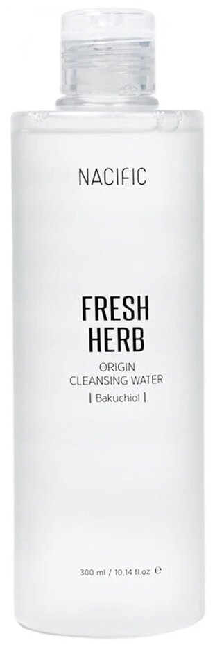 Вода для лица очищающая с экстрактом бакучиоли Nacific Fresh Herb Origin Cleansing Water Bakuchiol, 300 мл