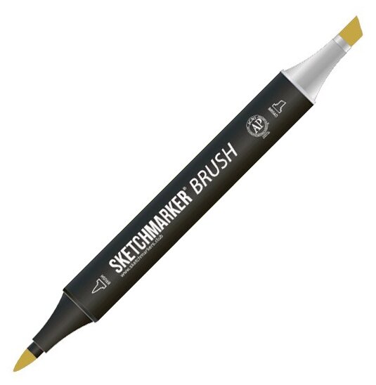 Маркер Sketchmarker Brush двухсторонний на спирт. основе цв. Y82 Тусклая сепия