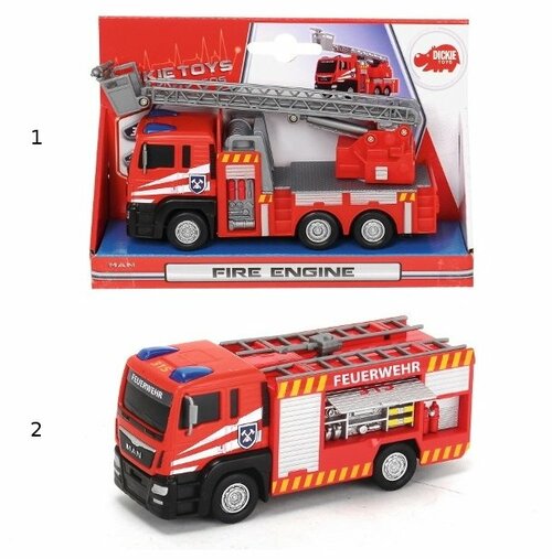 Пожарный автомобиль Dickie Toys 3712008, 17 см, красный