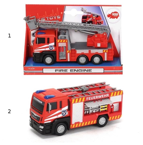 Пожарный автомобиль Dickie Toys 3712008, 17 см, красный