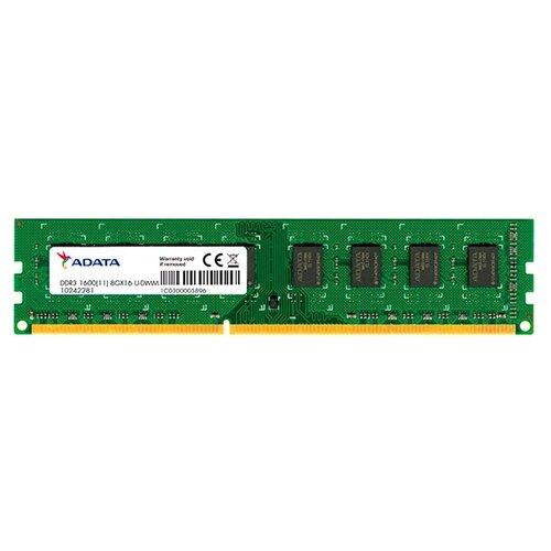 фото Оперативная память ADATA DDR3 1600 (PC 12800) DIMM 240 pin, 4 ГБ 1 шт. 1.5 В, CL 11, AD3U1600W4G11-S