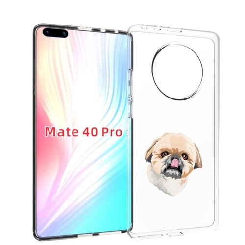 Чехол MyPads собачка-с-язычком для Huawei Mate 40 Pro (NOH-NX9) задняя-панель-накладка-бампер чехол mypads крик с ножом для huawei mate 40 pro noh nx9 задняя панель накладка бампер