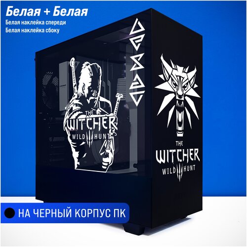 Наклейка на черный корпус ПК - The Witcher / Ведьмак