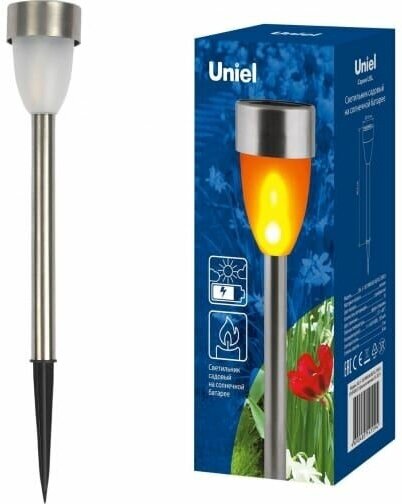 Фонарь садовый Uniel Metal Torch USL-S-187/MM360 на солнечной батарее