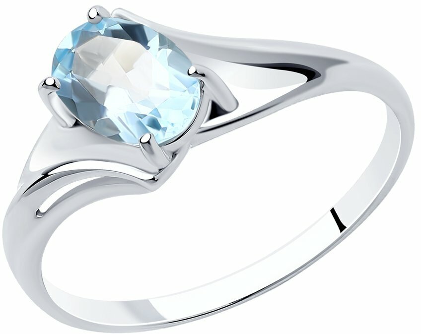 Кольцо Diamant, серебро, 925 проба, топаз