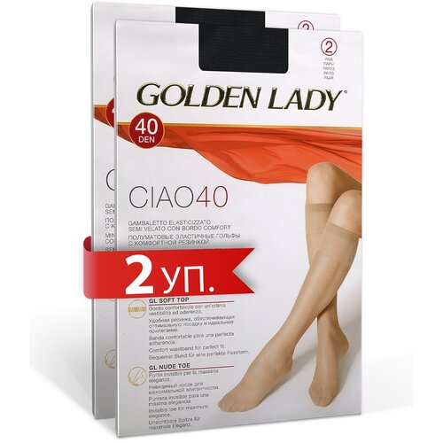 Гольфы Golden Lady, 40 den, 4 пары, размер 0 (one size) , черный гольфы golden lady 40 den 4 пары размер 0 one size