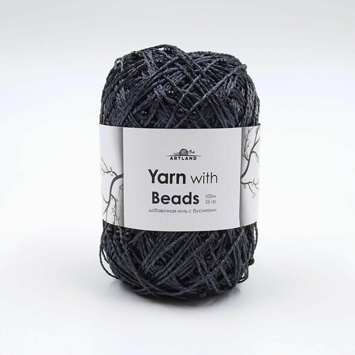 Добавочная нить с бусинами 12 полиэстер 25г 100м