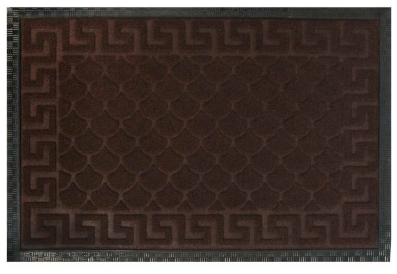 Коврик Inspire Lenzo 40x60 см полиэфир/резина цвет коричневый