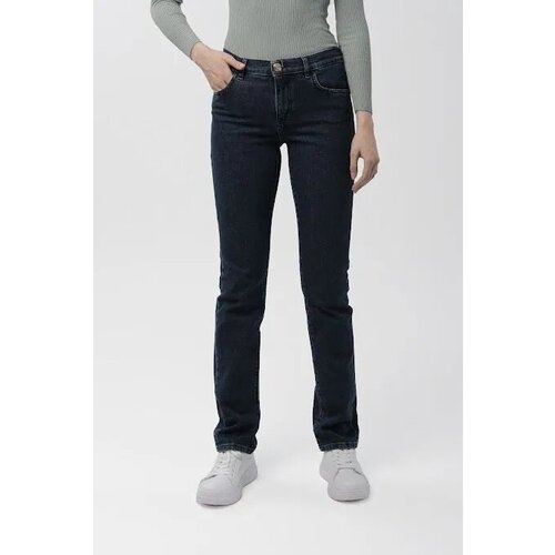 Джинсы зауженные  Trussardi Jeans, средняя посадка, стрейч, размер 46, голубой