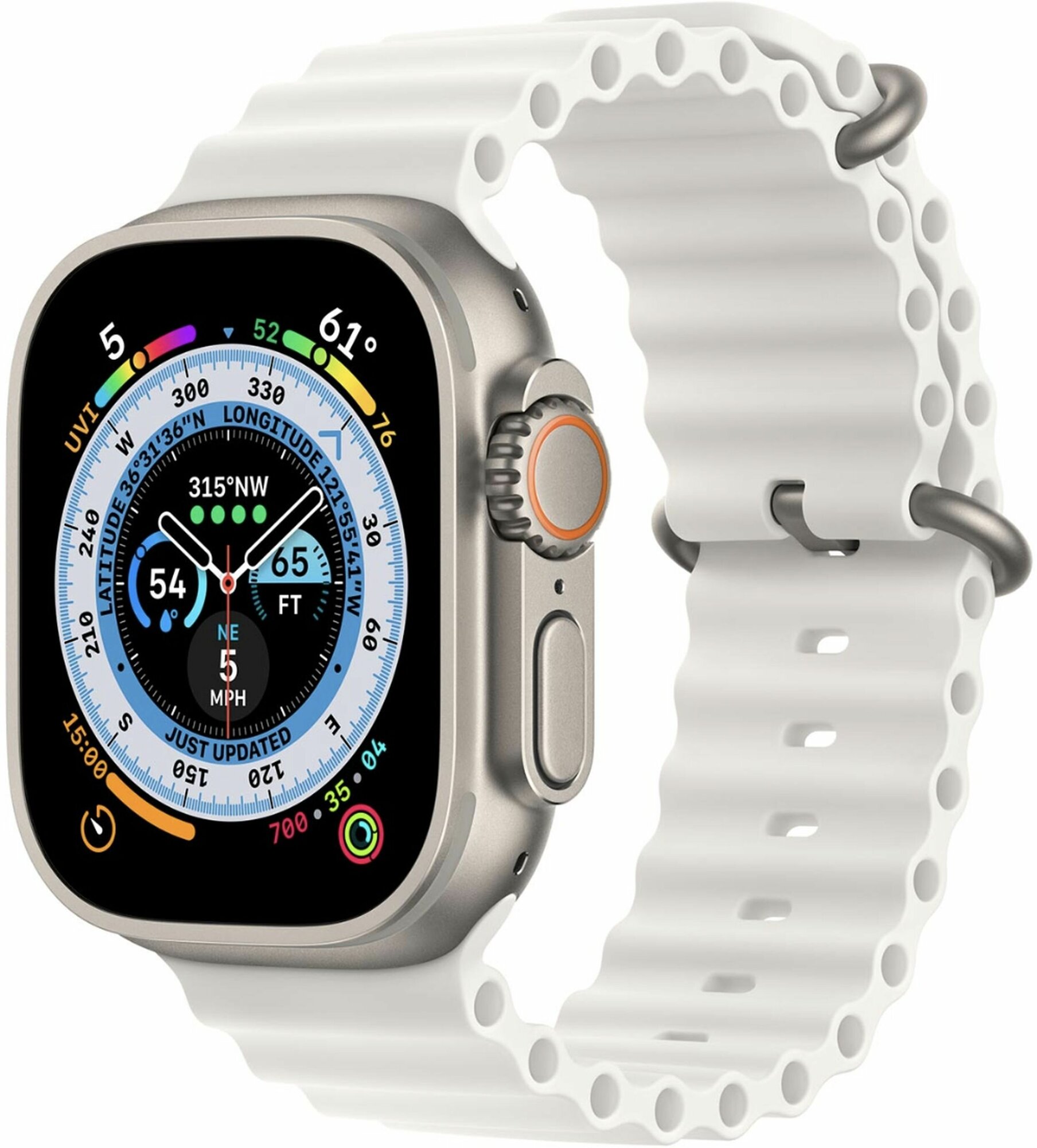 Ремешок Apple Ocean Band White для Apple Watch ULTRA 49mm MQE93ZM/A