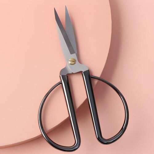 Ножницы для рукоделия, скошенное лезвие, 6, 15 см, цвет тeмно-серебряный