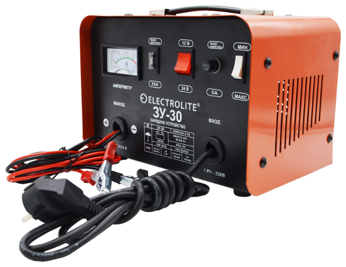 Зарядное устройство ELECTROLITE ЗУ-30 480 Вт 12/24 В 80-250 А*ч