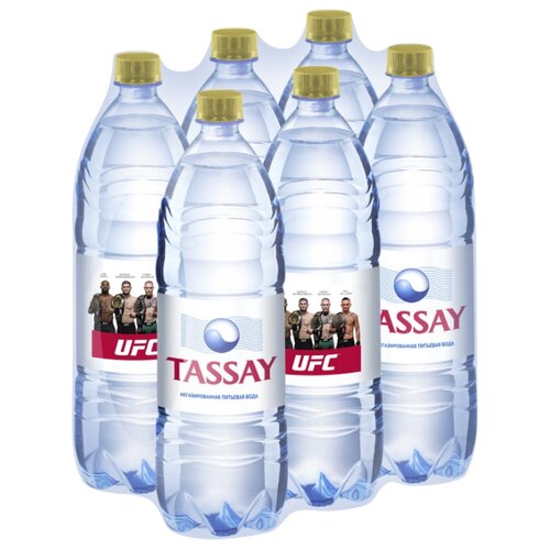 TASSAY вода UFC, негазированная, 6 штук по 1,5л