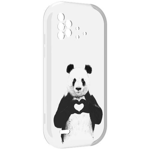 Чехол MyPads Влюбленная панда для UMIDIGI Bison X10 / X10 Pro задняя-панель-накладка-бампер