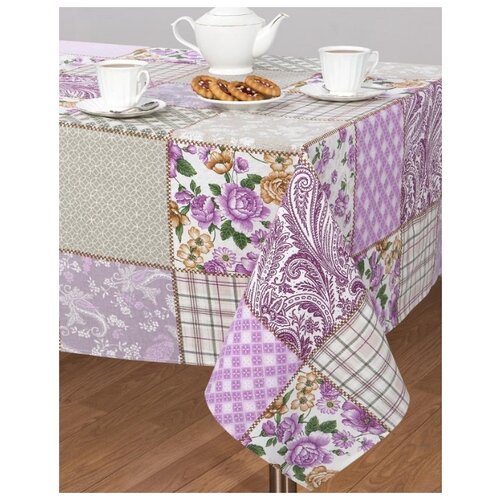 фото Скатерть из рогожки "арт дизайн" лаванда размер 150 х артдизайн