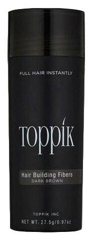 Toppik Загуститель волос Hair Building Fibers, dark brown, 27.5 г