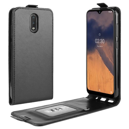 фото Чехол-флип mypads для nokia 2.3 вертикальный откидной черный