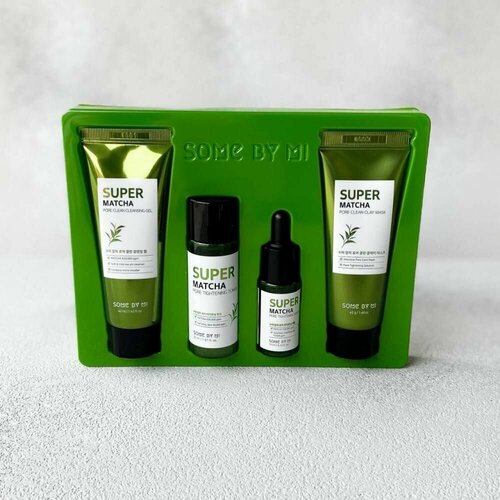 Some By Mi / Набор миниатюр для лица с чаем матча / Some By Mi Super Matcha Pore Care Starter Kit