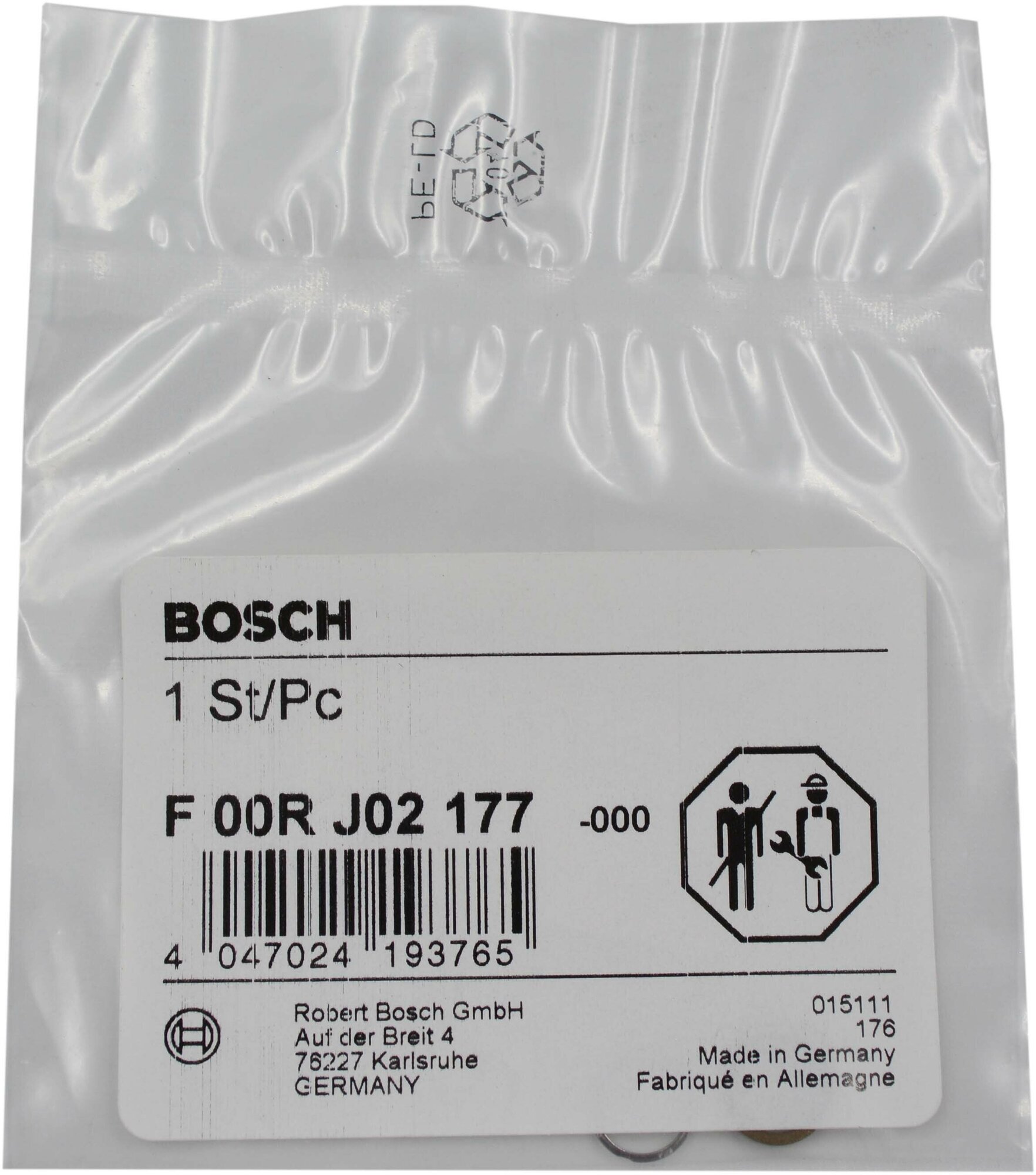 Ремкомплект форсунки F 00R J02 177 (уплотнит. кольца) BOSCH F00RJ02177