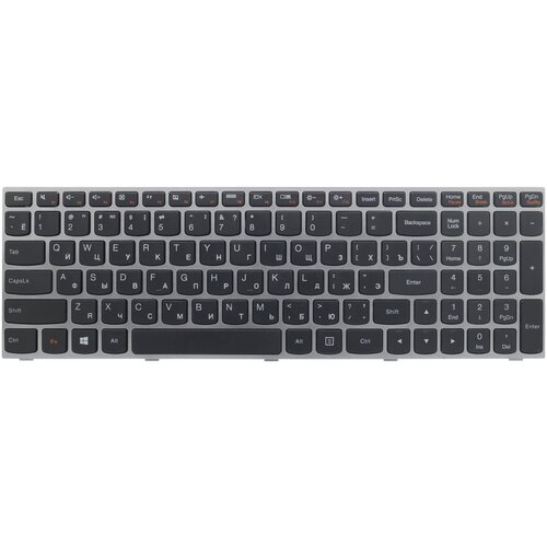 Клавиатура для ноутбука Lenovo IdeaPad G50-30, G50-45, G50-70, B50-30 серая рамка клавиатура для ноутбука lenovo ideapad g50 30 g50 45 g50 70 b50 30 черная рамка серебряная с по