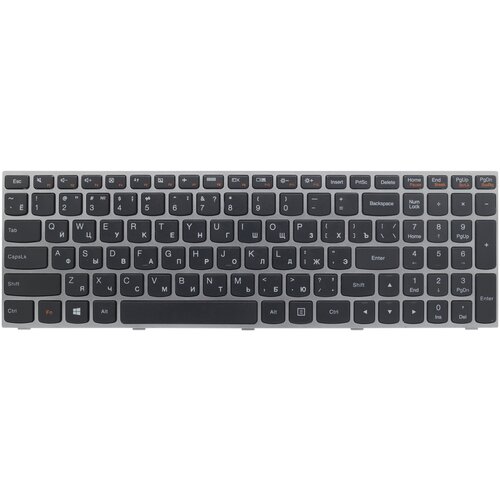 Клавиатура для ноутбука Lenovo IdeaPad G50-30 G50-45 G50-70 B50-30 серая рамка 690₽