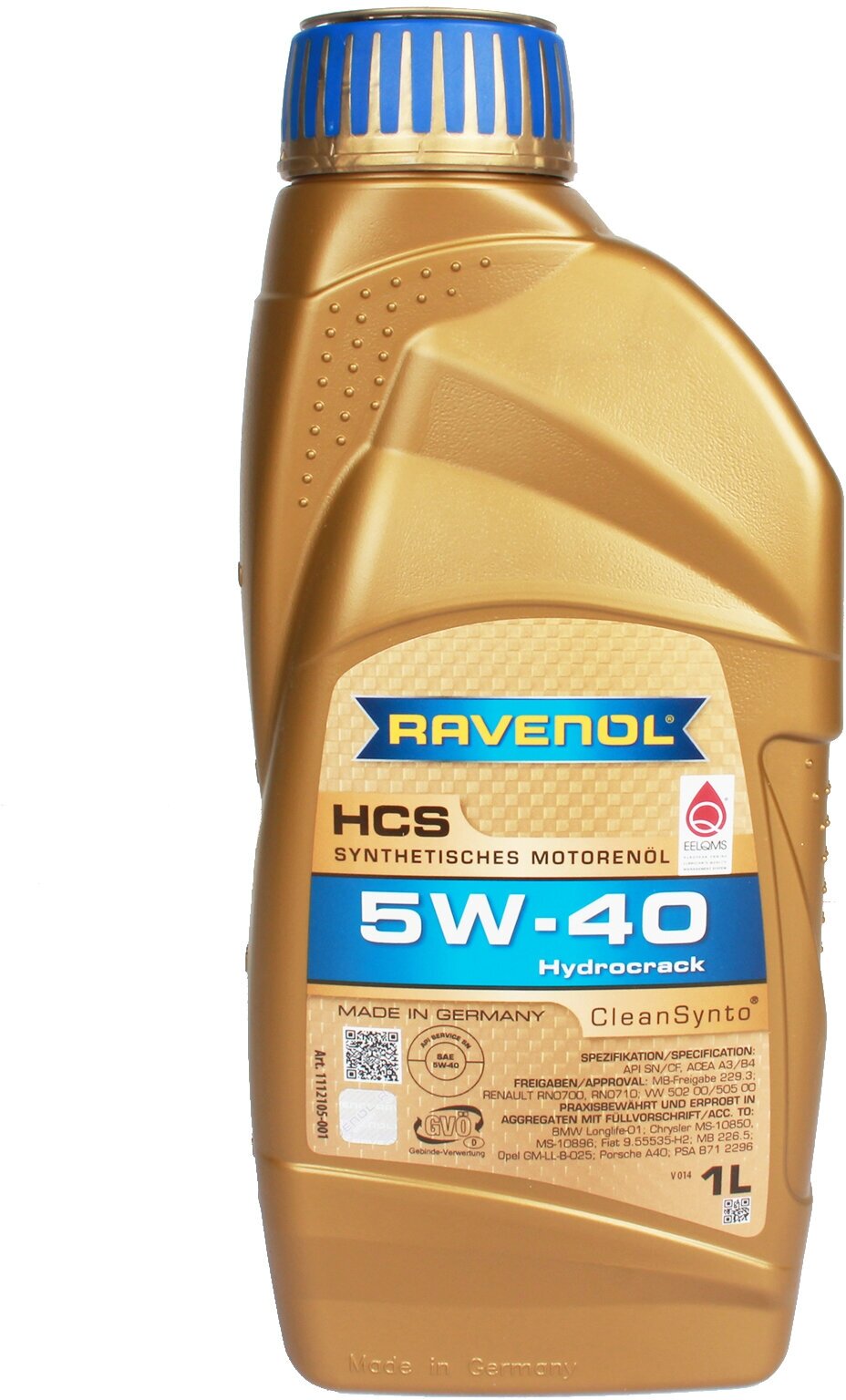 Масло моторное RAVENOL HCS 5W40 1л