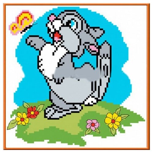 фото Набор для вышивки каролинка арт. кткн-007 зайчонок 15х15 см