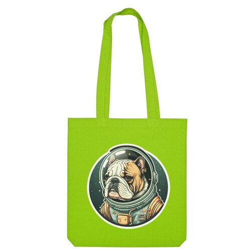 Сумка шоппер Us Basic, зеленый сумка бульдог в космосе бежевый