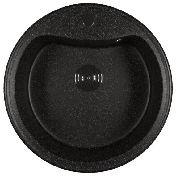 Мойкa ML-GM09 круглая, черная (308), 490мм (глуб. чаши 185) - фотография № 11