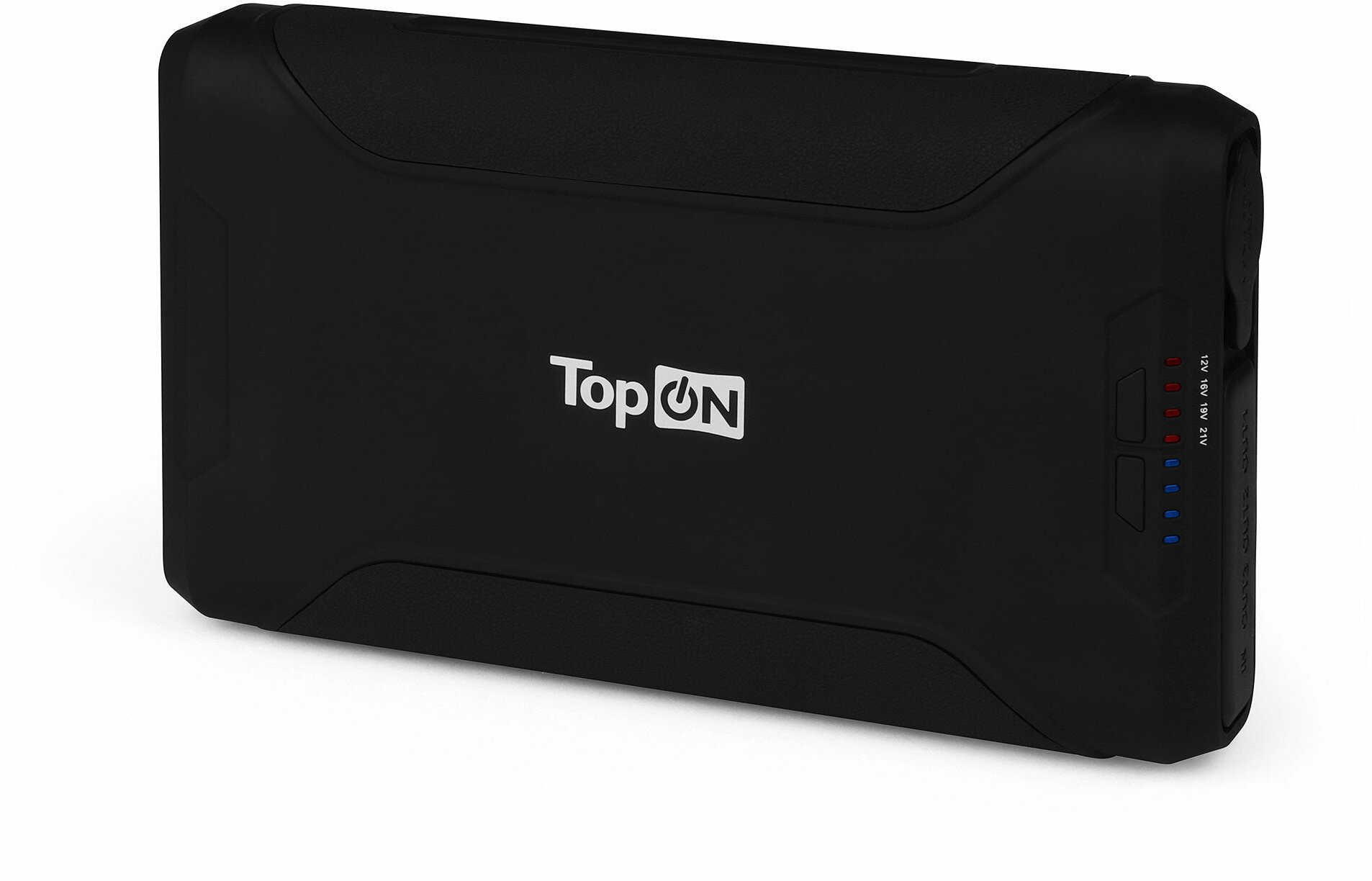 Внешний аккумулятор TopON TOP-X72 72000mAh 2 USB-порта, автомобильная розетка 180W, набор для зарядки ноутбуков, аварийный свет, фонарь. Черный