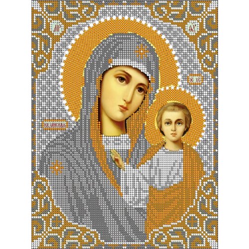 Вышивка бисером иконы Богородица Казанская 19*24 см вышивка бисером иконы богородица хлебная 19 24 см