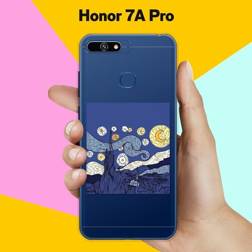 Силиконовый чехол Ночь на Honor 7A Pro силиконовый чехол розочки на honor 7a pro