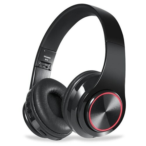 Наушники беспроводные с подсветкой B39 TF-CARD Чёрный 95000₽