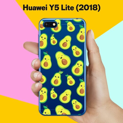 Силиконовый чехол Много авокадо на Huawei Y5 Lite (2018) силиконовый чехол авокадо на huawei y5 lite 2018